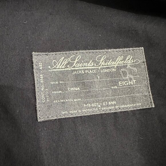 All Saints balloon hem draped mini dress - Picture 3 of 5